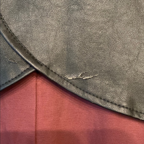 Bebe Red and Black Trench Coat with Sleek Design - Picture 13 of 14